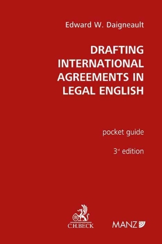 Buchcover und Innenansicht für das Buch: Drafting International Agreements in Legal English
