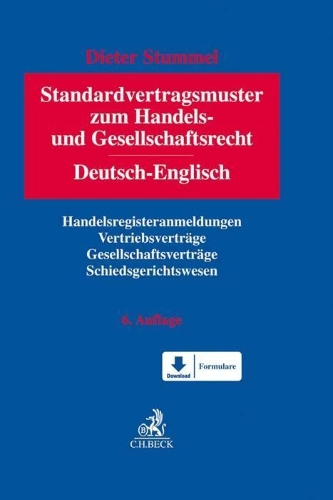 Buchcover und Innenansicht für das Buch: Standardvertragsmuster zum Handels- und Gesellschaftsrecht