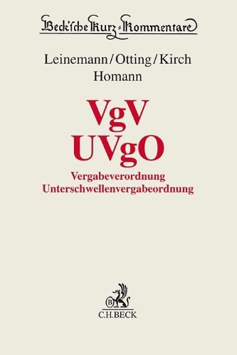 Buchcover und Innenansicht für das Buch: VgV - UVgO