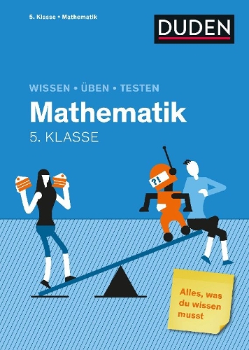 Buchcover und Innenansicht für das Buch: Wissen - Üben - Testen: Mathematik 5. Klasse