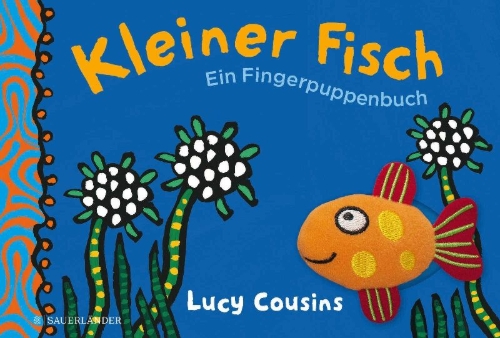 Buchcover und Innenansicht für das Buch: I am Little Fish.  A Finger Puppet Book