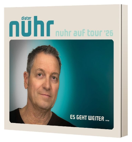 Buchcover und Innenansicht für das Buch: Nuhr auf Tour '26. Es geht weiter ...