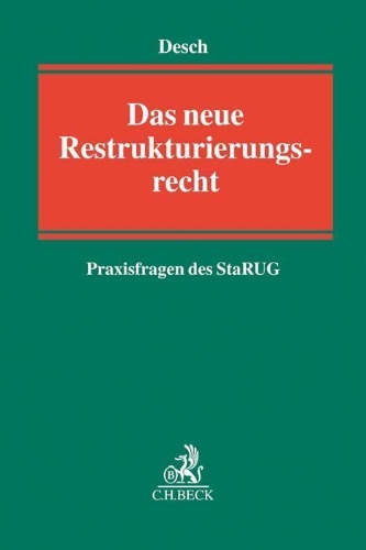 Buchcover und Innenansicht für das Buch: Das neue Restrukturierungsrecht