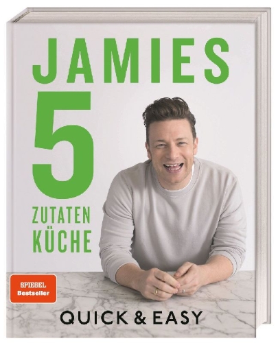 Buchcover und Innenansicht für das Buch: Jamies 5-Zutaten-Küche