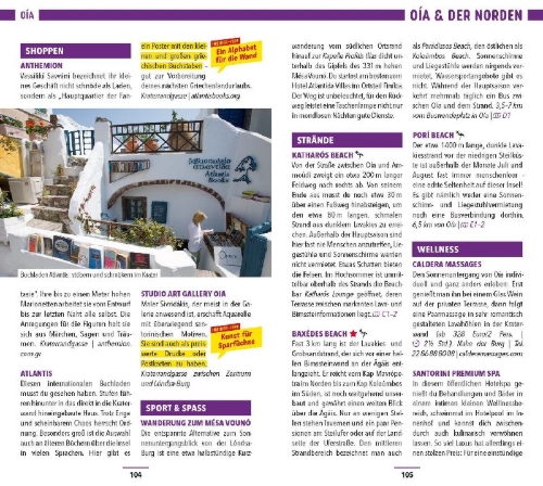Buchcover und Innenansicht für das Buch: MARCO POLO Reiseführer Santorin