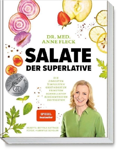 Buchcover und Innenansicht für das Buch: Salate der Superlative