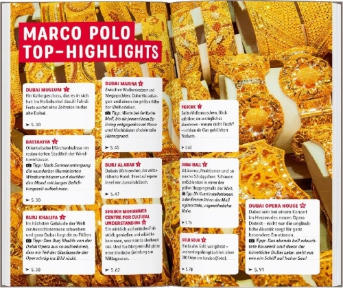 Buchcover und Innenansicht für das Buch: MARCO POLO Reiseführer Dubai