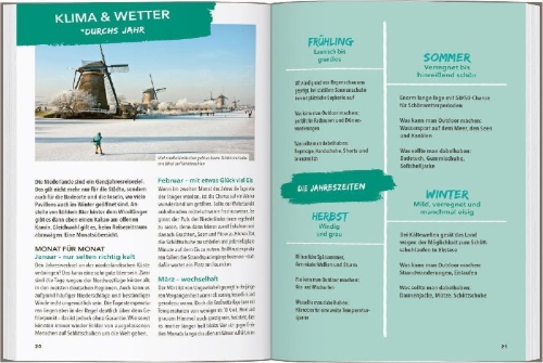 Buchcover und Innenansicht für das Buch: MARCO POLO OUTDOOR GUIDE Reiseführer Niederländische Küste