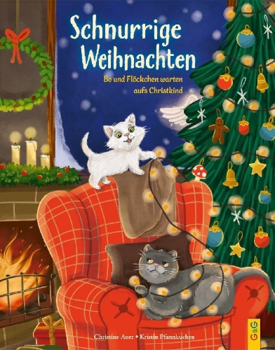 Buchcover und Innenansicht für das Buch: Schnurrige Weihnachten