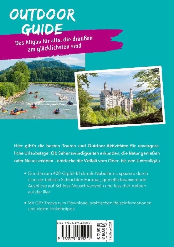 Buchcover und Innenansicht für das Buch: MARCO POLO OUTDOOR GUIDE Reiseführer Allgäu