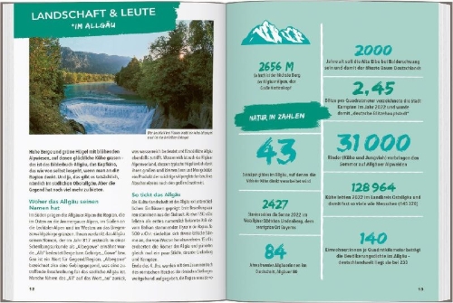 Buchcover und Innenansicht für das Buch: MARCO POLO OUTDOOR GUIDE Reiseführer Allgäu
