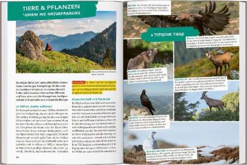 Buchcover und Innenansicht für das Buch: MARCO POLO OUTDOOR GUIDE Reiseführer Allgäu