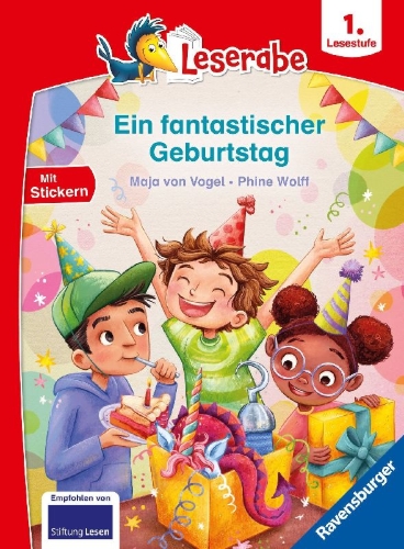 Buchcover und Innenansicht für das Buch: Leserabe 1. Lesestufe - Ein fantastischer Geburtstag