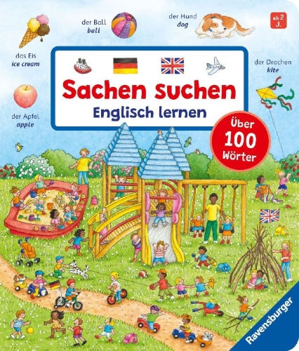 Buchcover und Innenansicht für das Buch: Sachen suchen - Englisch lernen
