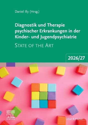 Buchcover und Innenansicht für das Buch: Diagnostik und Therapie psychischer Erkrankungen in der Kinder- und Jugendpsychiatrie