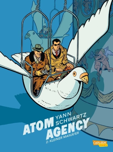 Buchcover und Innenansicht für das Buch: Atom Agency 2: Kleiner Maikäfer