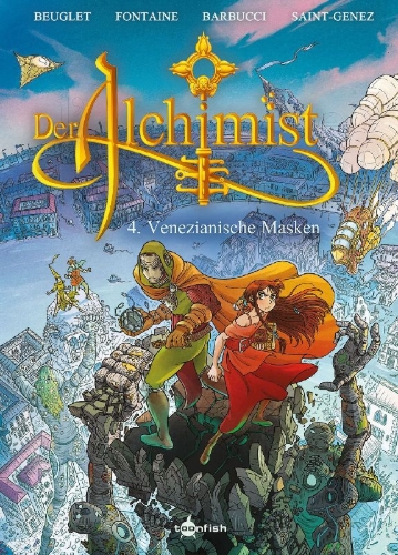 Buchcover und Innenansicht für das Buch: L'alchimiste 4