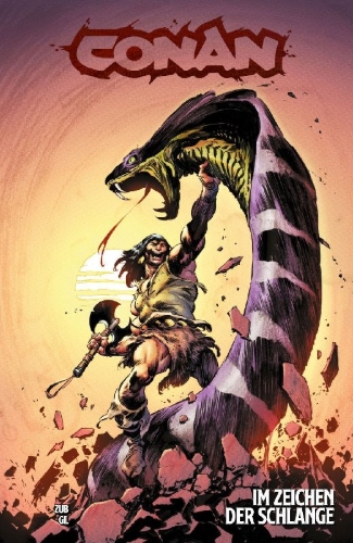 Buchcover und Innenansicht für das Buch: Conan: The Barbarian FCBD 2025; Conan the Barbarian: Scourge of the Serpent (2025) #1-#4