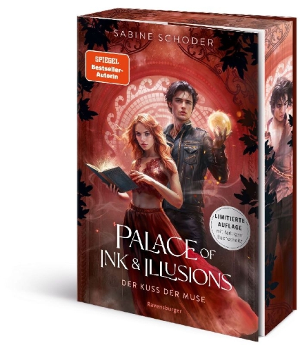 Buchcover und Innenansicht für das Buch: Palace of Ink & Illusions, Band 1 - Der Kuss der Muse
