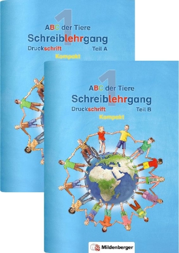 Buchcover und Innenansicht für das Buch: ABC der Tiere 1 - Schreiblehrgang Druckschrift, Kompakt · Neubearbeitung