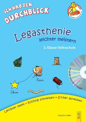 Buchcover und Innenansicht für das Buch: Legasthenie leichter meistern - 2. Klasse Volksschule