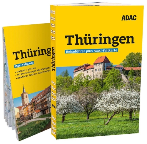 Buchcover und Innenansicht für das Buch: ADAC Reiseführer plus Thüringen
