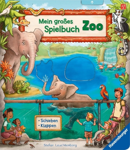 Buchcover und Innenansicht für das Buch: Mein großes Spielbuch Zoo