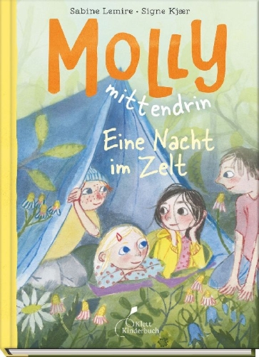 Buchcover und Innenansicht für das Buch: Molly mittendrin - Eine Nacht im Zelt