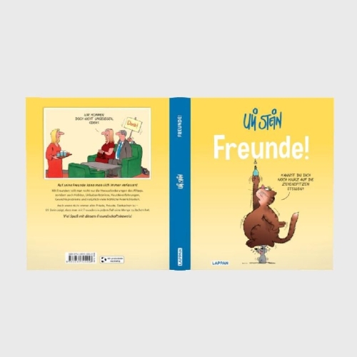 Buchcover und Innenansicht für das Buch: Uli Stein: Plötzlich Familie!: Freunde!