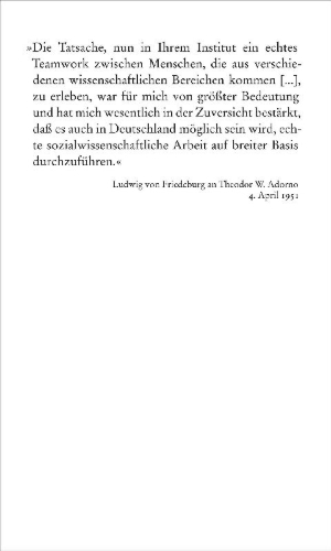 Buchcover und Innenansicht für das Buch: Theodor W. Adorno, Ludwig von Friedeburg, Briefwechsel 1950-1969