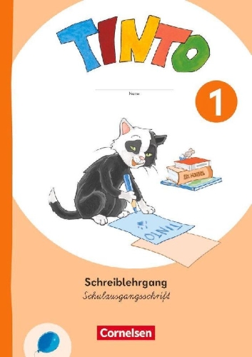 Buchcover und Innenansicht für das Buch: Tinto 1. Schuljahr - Ausgabe 2026 - Schreiblehrgang in Schulausgangsschrift