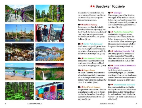 Buchcover und Innenansicht für das Buch: Baedeker SMART Reiseführer Vancouver und die kanadischen Rockies