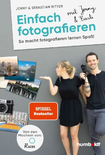 Buchcover und Innenansicht für das Buch: Einfach fotografieren mit Jenny & Basti