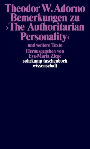 Buchcover und Innenansicht für das Buch: Bemerkungen zu >The Authoritarian Personality<