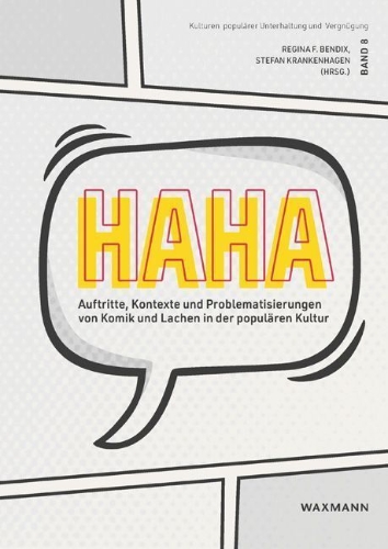 Buchcover und Innenansicht für das Buch: HaHa. Auftritte, Kontexte und Problematisierungen von Komik und Lachen in der populären Kultur