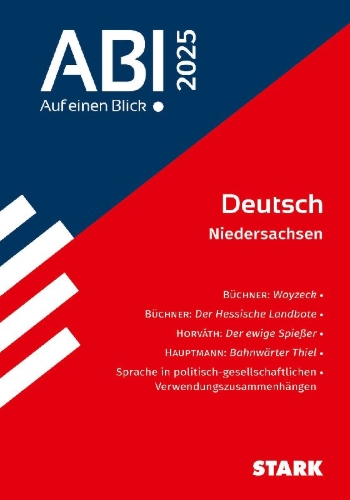 Buchcover und Innenansicht für das Buch: STARK Deutsch - Abi - Auf einen Blick! 2025 Niedersachsen