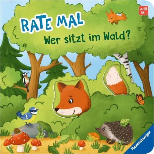 Buchcover und Innenansicht für das Buch: Rate mal: Wer sitzt im Wald?