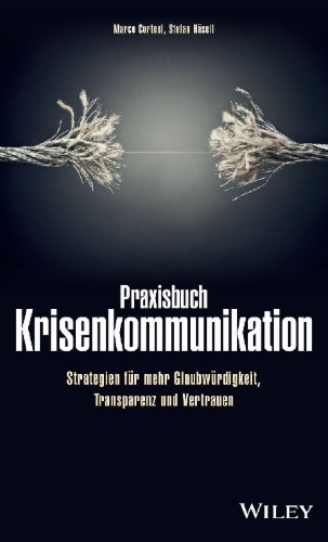 Buchcover und Innenansicht für das Buch: Praxisbuch Krisenkommunikation