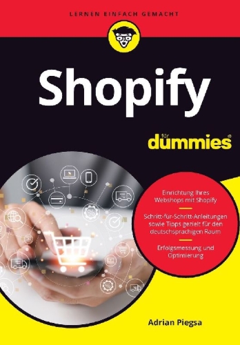 Buchcover und Innenansicht für das Buch: Shopify für Dummies