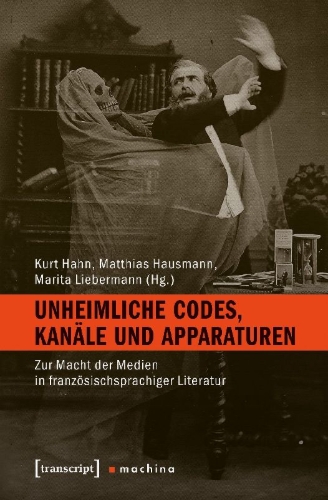 Buchcover und Innenansicht für das Buch: Unheimliche Codes, Kanäle und Apparaturen