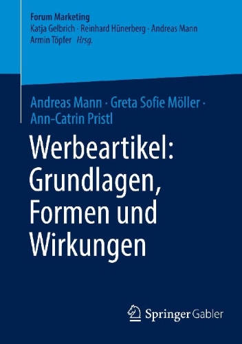 Buchcover und Innenansicht für das Buch: Werbeartikel: Grundlagen, Formen und Wirkungen