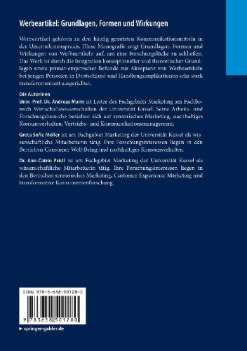 Buchcover und Innenansicht für das Buch: Werbeartikel: Grundlagen, Formen und Wirkungen