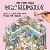 Buchcover und Innenansicht für das Buch: Mini-Sticker-Szenen - Cozy Mini-Shops