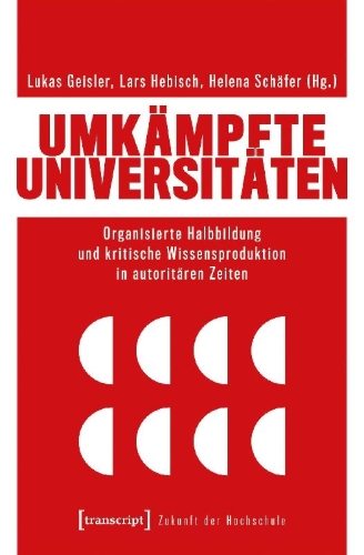 Buchcover und Innenansicht für das Buch: Umkämpfte Universitäten