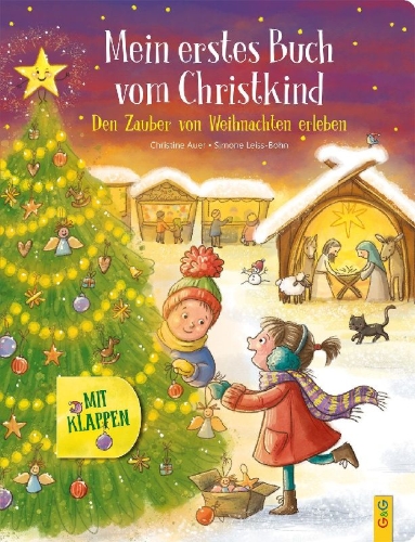 Buchcover und Innenansicht für das Buch: Mein erstes Buch vom Christkind - mit Klappen