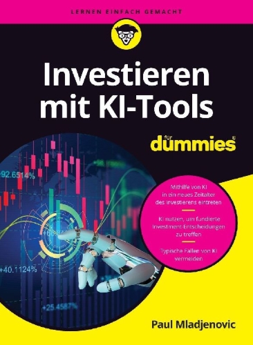 Buchcover und Innenansicht für das Buch: Investieren mit KI-Tools für Dummies