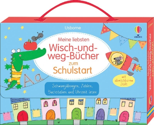 Buchcover und Innenansicht für das Buch: Meine liebsten Wisch-und-weg-Bücher zum Schulstart