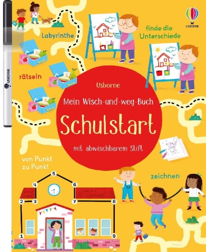 Buchcover und Innenansicht für das Buch: Mein Wisch-und-weg-Buch: Schulstart