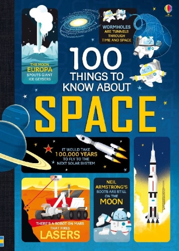 Buchcover und Innenansicht für das Buch: 100 Things to Know About Space