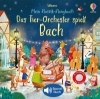 Buchcover und Innenansicht für das Buch: Mein Klassik-Klangbuch: Das Tier-Orchester spielt Bach